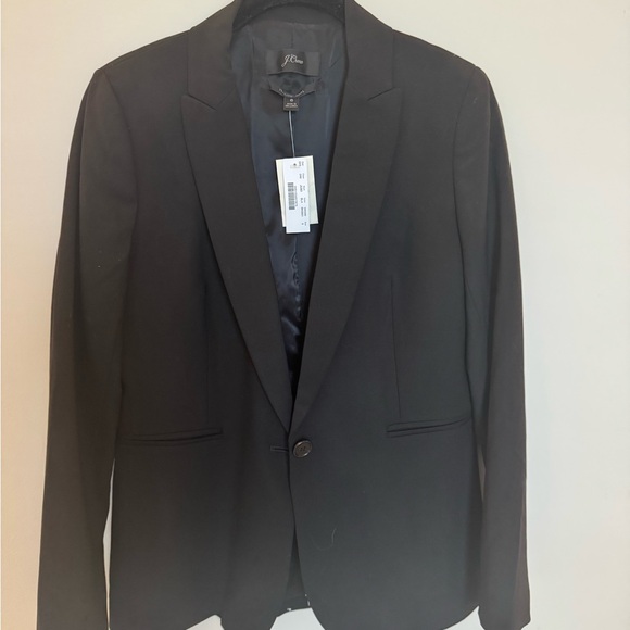 NWT black J.CREW italian wool suit jacket size 6 - Picture 3 of 3